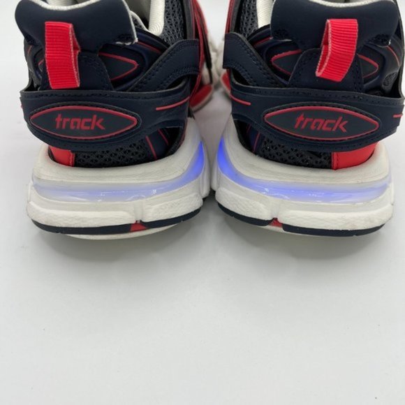 $1350 Men's Balenciaga LED Track Sneakers Blue Red Sz EU 41 US / 8 - Picture 9 of 11